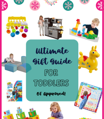 Ultimate Gift Guide for Toddlers with toys and activities curated by an Occupational Therapist with development in mind.