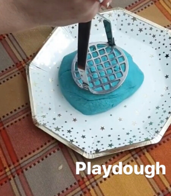 Playdough can be used in many ways to target fine motor skills.