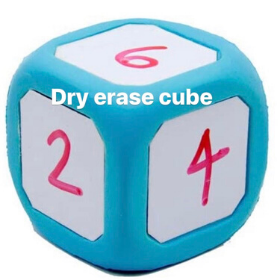 This dry erase cube can be incorporated into many occupational therapy activities.